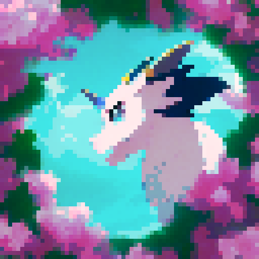 "Graceful MLP pony gallops through a serene, cherry blossom-filled meadow, her lustrous mane billowing behind her in an anime-inspired art style."