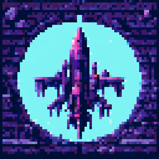 a transparent pure 2d sprite for a space game. It needs to look like the top view of a futuristic spaceship style of the 90s.