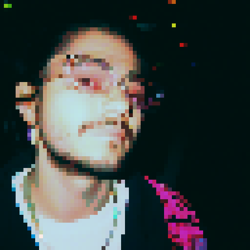 pixelated, retro, vibrant, neon, glitchy, 8-bit, pastel, dreamy, surreal, trippy, nostalgic, distorted, hazy, geometric, kaleidoscopic, glitch art, digital, lo-fi, cyberpunk, vibrant colors, saturated hues, animated, shimmering, ethereal, futuristic, abstract, stylized