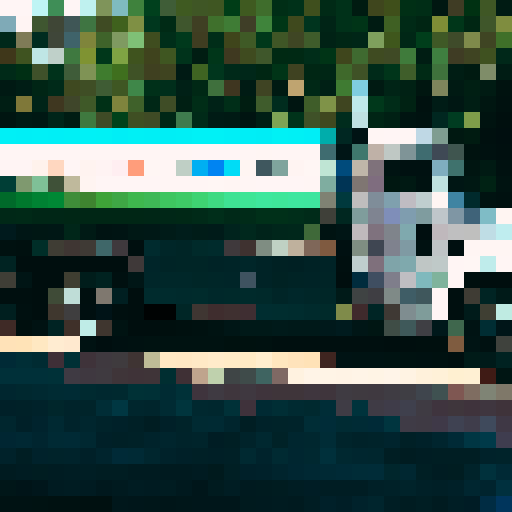 Fuel delivery truck with industrial background and vibrant colors, gears, cogs, pipes, valves.