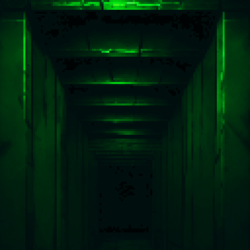 Closeup, infinite doorways, video camera, TV output, landscape portrait