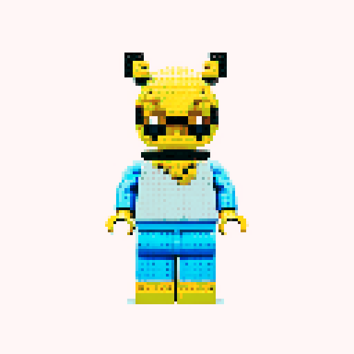 Gold hoody pixel lego 