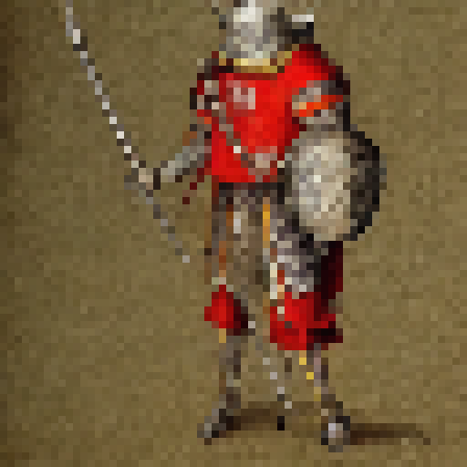 Medieval knight with two handed sword