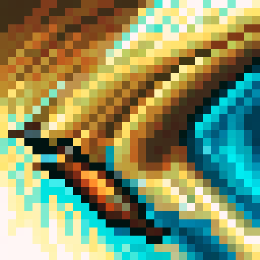 swimming fast, water splashing, close-up, skillful strokes, dynamic movement, vibrant colors, game icon, 32x32 pixel art, sRGB, skill art, close up, portrait