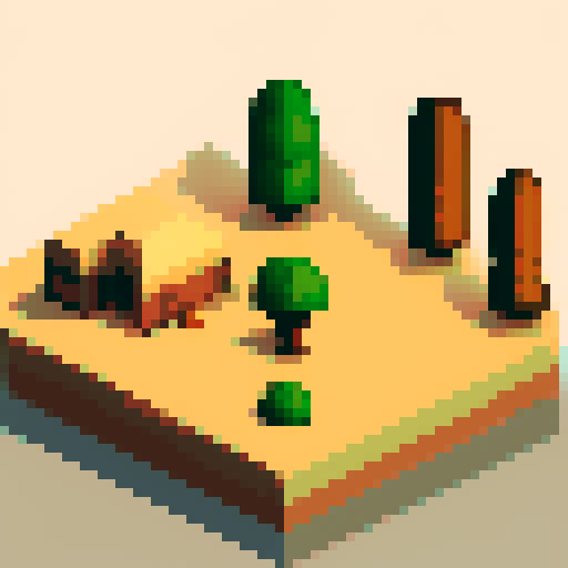 Desert tileset for a pixel game