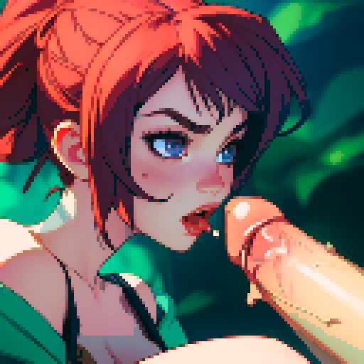 sexy naked woman giving blowjob to penis, oral sex, realistic porn