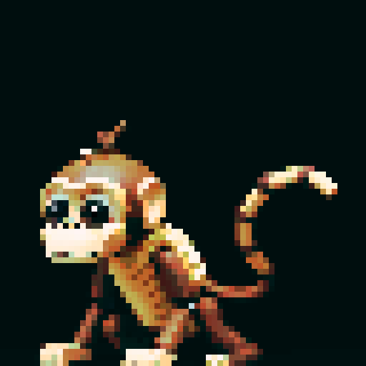 A wooden sculpture of an animal with a mechanical feel, a monkey, holding a branch in his hand, sits on the floor, the monkey's head is tilted, against a white background, in the style of jean-baptiste Monge.