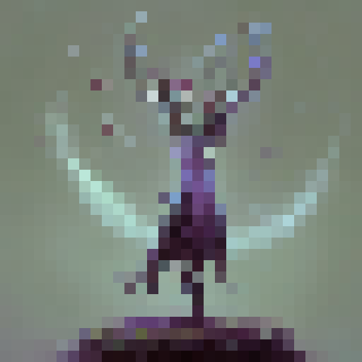 A mystical druid, surrounded by glowing mushrooms and a wispy fog, stands atop a tree stump in a dense forest, communing with a majestic deer spirit.