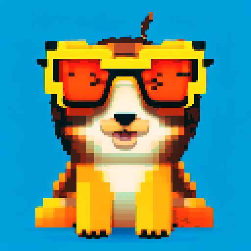 Tiny, orange and black stripes, fluffy ears, curious eyes, wearing sunglasses, jungle background