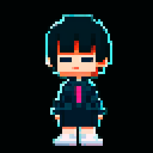 make a side profile full body of this character