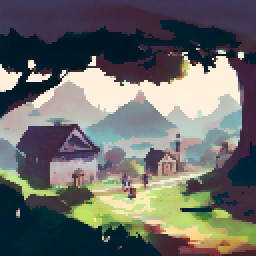 gigantic towering oak tree viewed from afar, nighttime setting, vast black sky with white stars, nostalgic feel