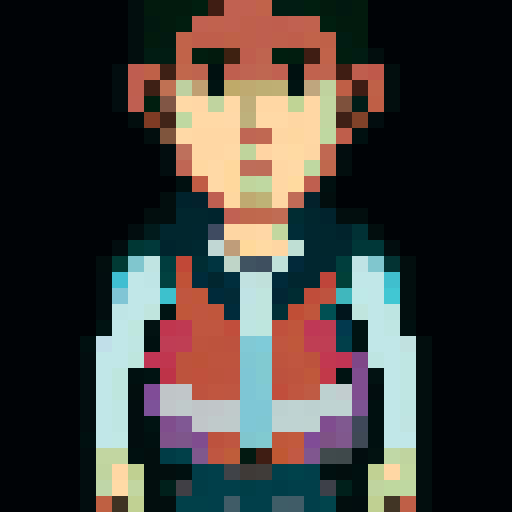 Make a woman NPC using the same art as of reference image