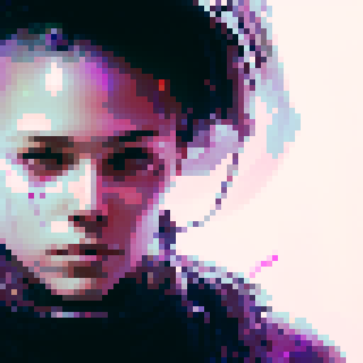 shimmering neon, cyberpunk, futuristic, darkly surreal. 

        "A towering skyscraper stands in the distance, its shimmering neon lights casting an eerie glow on the darkly surreal cityscape below, where a lone figure clad in cyberpunk attire navigates the futuristic streets."