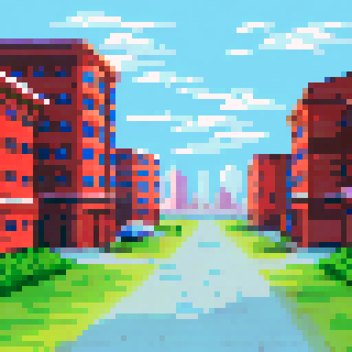 Various brick buildings