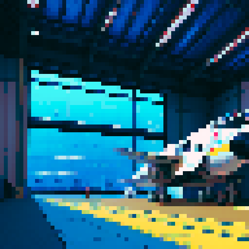 a hangar full of spacecraft