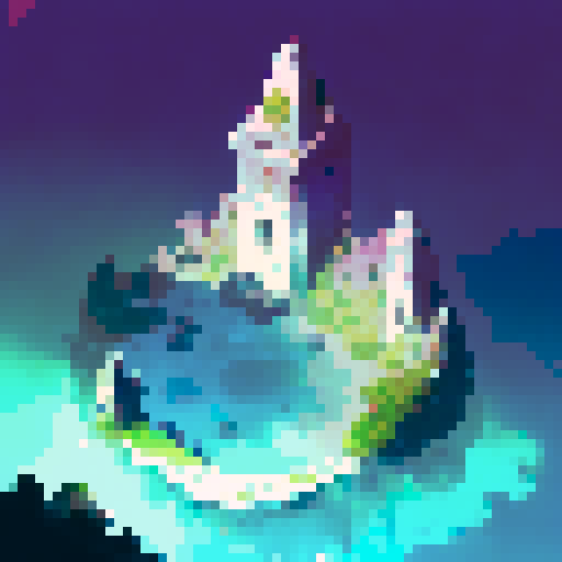 Fantasy post-apocalyptic space opera coast, destroyed black stone fortress, many towers, tear in the night sky resembling an aurora, landscape portrait