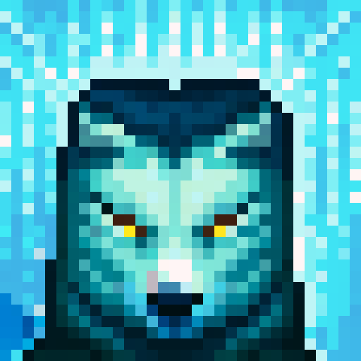 wolf avatar, portrait, glowing eyes, sexy