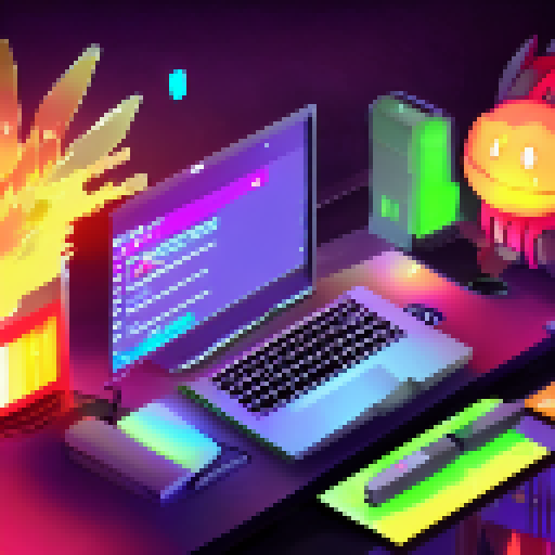 Person with spiky hair typing on colorful keyboard with a glowing screen showing a Python webpage with clickable elements, all rendered in a detailed watercolor art style with intentional brush strokes and vibrant colors, in 4k resolution, inspired by anime.