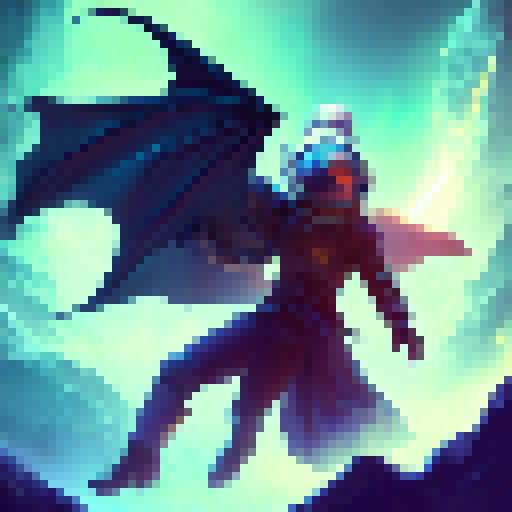 space wizard battling a dragon