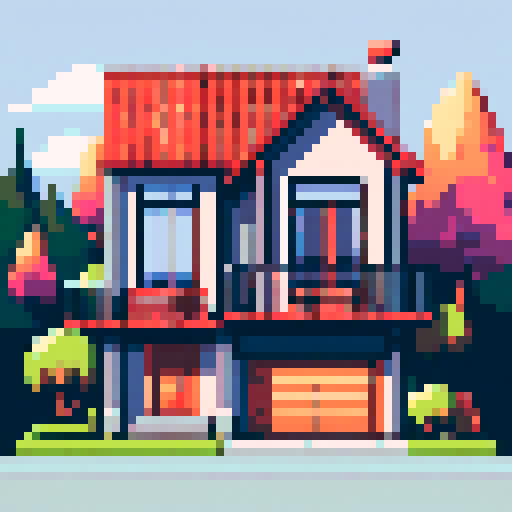 modern house in 2 storage