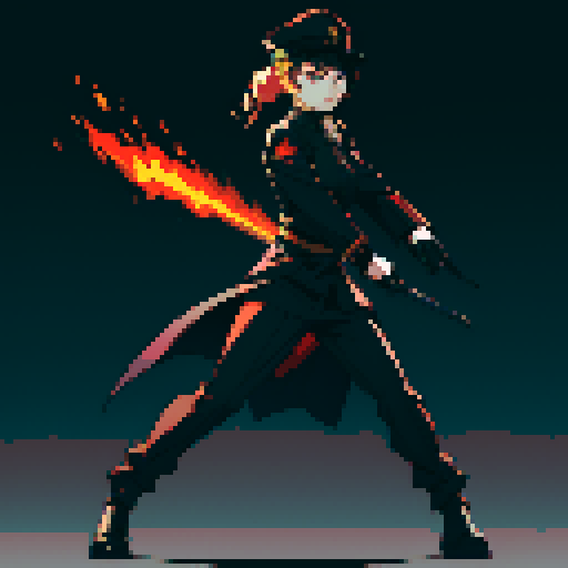 full-body image, military general woman, black uniform, black hat, evil, facing left, ready to fight, war background, battlefield, warfare