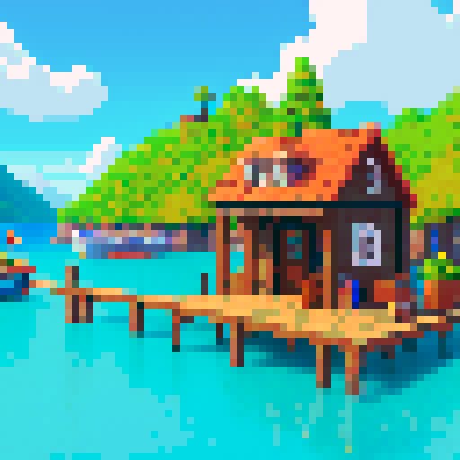 Dock at a fantasy port