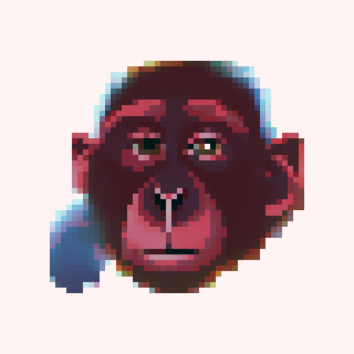 A macaque looking straight at the camera with crystals in a cave behind him