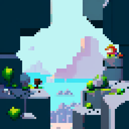 Grey rocky stones that are used to separate a game level