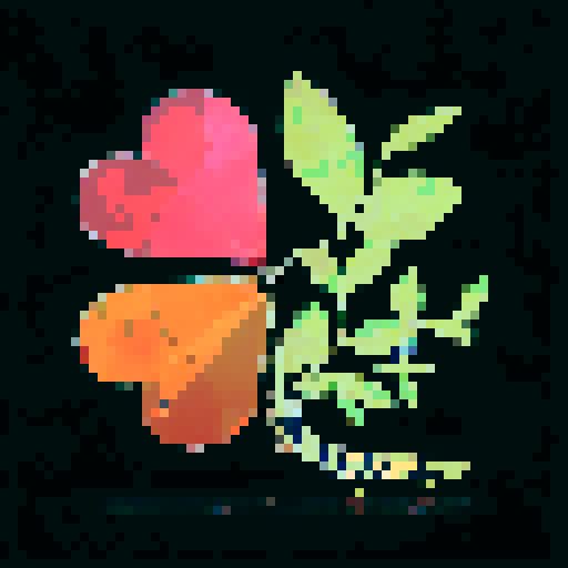 A pixel symbol displayed in a retro arcade game