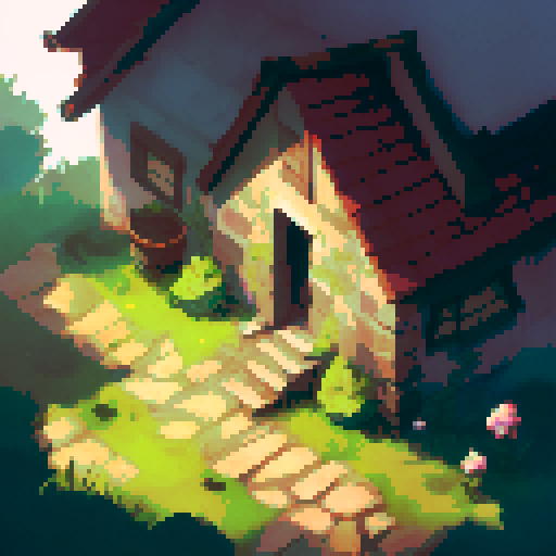 landscape, sunset, artstyle, illustration