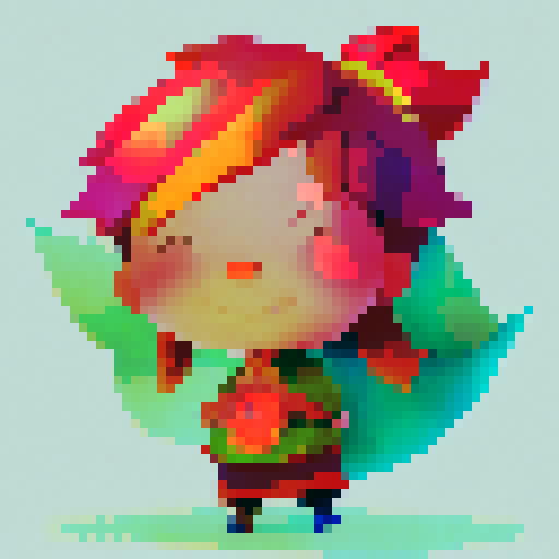 "Cheerful ant, with a cute smile, happily carrying a leaf, in a vibrant and colorful style with a touch of whimsy."