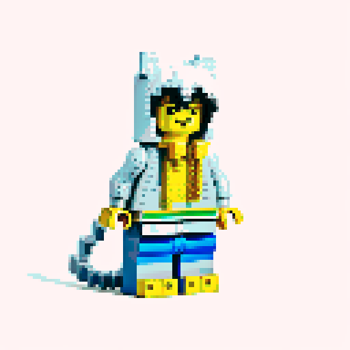 Gold hoody pixel lego 