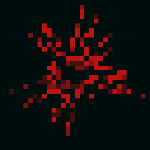 black and red lightning coming from center