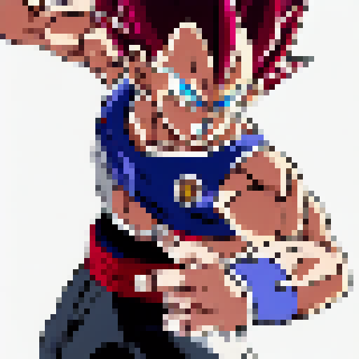 super saiyan vegeta gettting ready to power up.