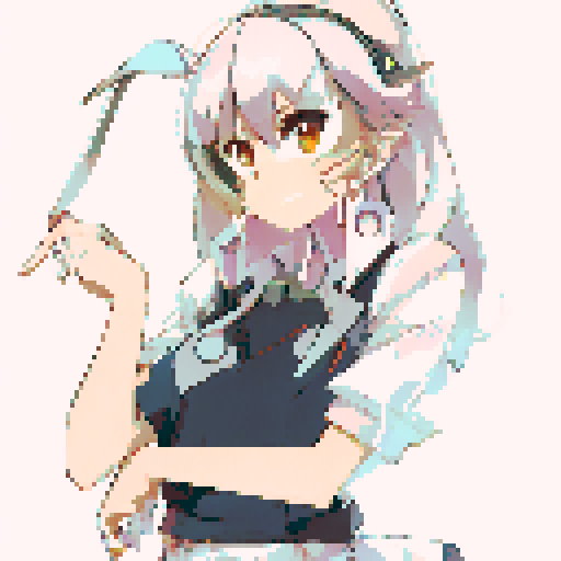 Sakuya Izayoi, wielding silver knives and surrounded by floating clocks, stands in a garden of cherry blossom trees in anime style.