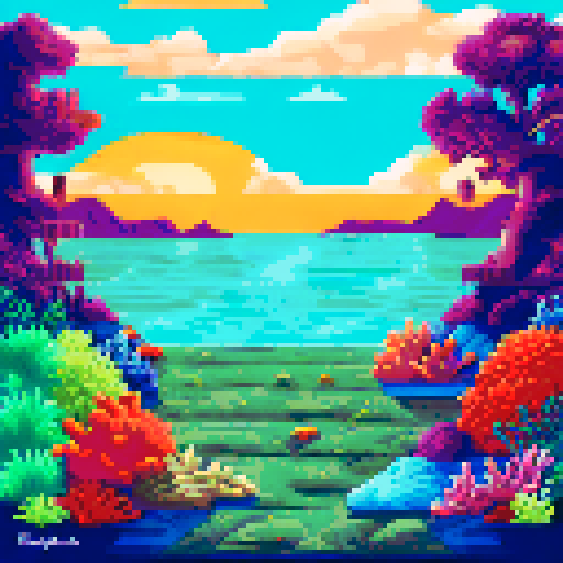 sea floor scene with rocks, seaweed, coral and starfish. under water no sky
