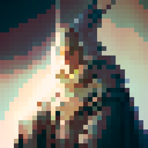 wizard with point hat, sword and staff, long robes, think gandalf.