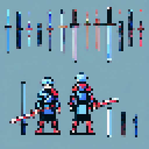 create 2d sword sprites
