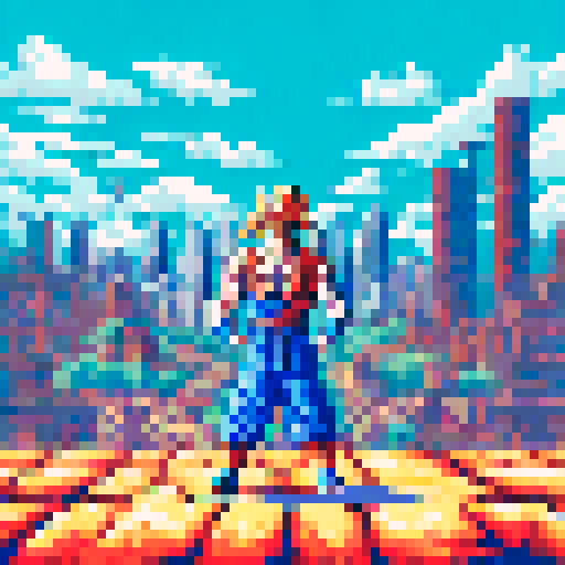 Create Goku in the style of TMNT Shredders Revenge.