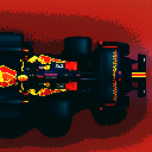 Red bull formula 1 car, full car in view, side profile, red background, close up
