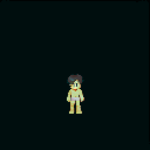 top-down RPG pixel male torso (body, arms, legs only) without head and naked, classic MMORPG style, idle and 4-direction (up, down, left, right), 56x89 frames centered in a 128x128 canvas, sRGB, pixel art