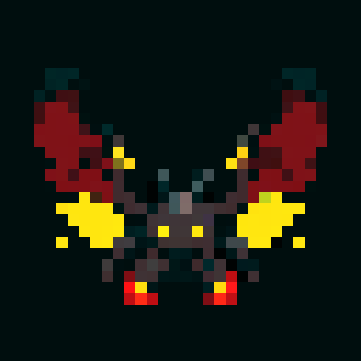 A towering demonic figure with massive horns, sharp claws, and large bat-like wings. Its dark red skin is covered in glowing runes and it has piercing yellow eyes. It exudes a powerful and sinister aura. No background.