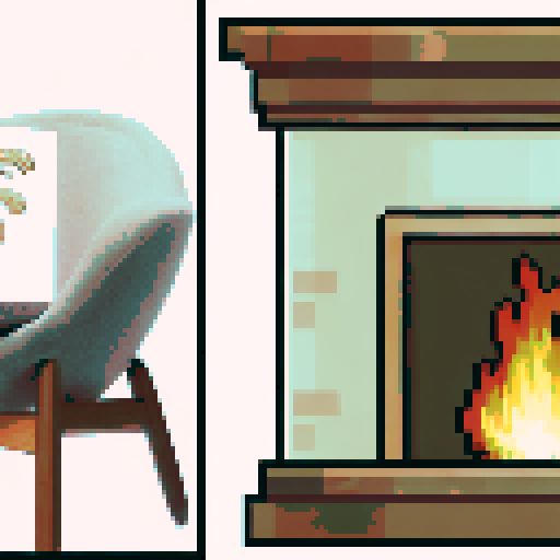 In the cozy ambiance of a dimly lit room, a small, jovial frog perches comfortably upon a plush couch chair, its diminutive size emphasized by the vastness of the furniture. The flickering flames of a nearby fireplace cast a warm glow, enveloping the space in a soft, golden light, creating an atmosphere of comfort and relaxation. With a mug clasped delicately between its tiny webbed fingers, the contented frog takes a sip of steaming coffee, its expression reflecting pure bliss.