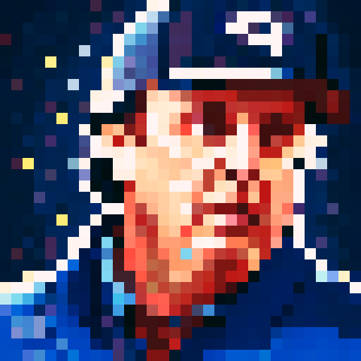 pixel portrait, Phil Mickelson, professional golfer, game icon, 32x32 pixel art, sRGB, skill art, close up, portrait
