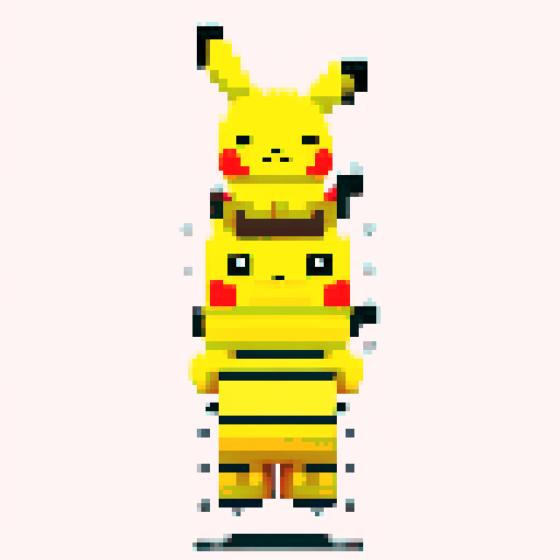 Pikachu lego pixel 