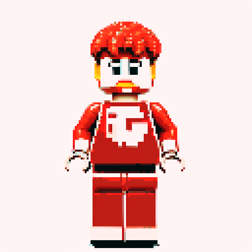 lego pixel, vibrant colors, blocky shapes, small plastic bricks, isometric perspective, retro video game, low resolution, 8-bit graphics, sharp edges, square grid, limited color palette, nostalgic feel, brick-built characters, iconic lego logo, digital recreation, detailed textures, crisp lines, simplified forms, nostalgic gaming vibes