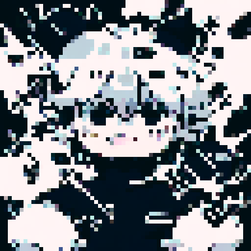 Kilua, Hunter X Hunter, intense expression, character portrait, close up, anime style, pixel art