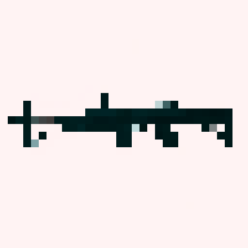 M4A1 Rifle icon, white background, black icon, no detail, flat icon