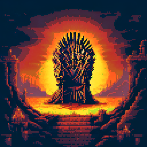 Pixel art game of thrones, iron throne