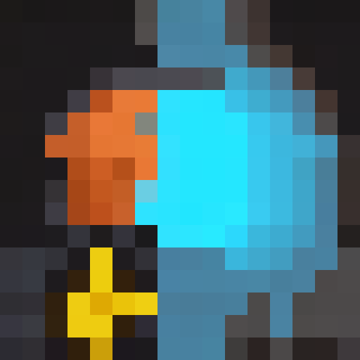 Galactic astronaut floating in zero-gravity, surrounded by orbiting asteroids and a bright, shining star, all in a minimalist, retro 16x16 pixel art style.